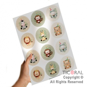 SAFARI CANDY BAR STICKER x 10